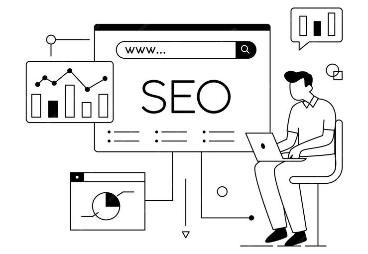 editable illustration online analytics 9206 6844 e1708314875271 - Posicionamiento Web La Rioja