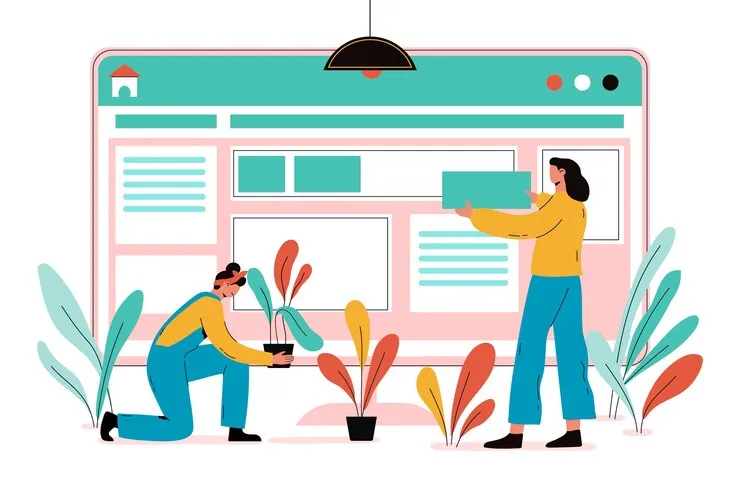 Diseño Web WordPress web illustration - Diseño Web WordPress